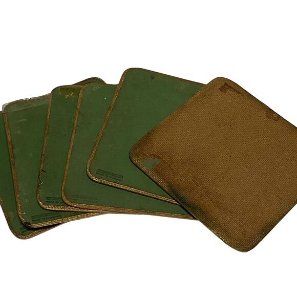 Vintage WIN-EL-WARE 6 Coasters 6" x 6" with Box - Artist Vestey Rich BIRDS - Picture 10 of 14